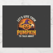 Grappige Pompoen Halloween Grappige Ontwerp_1 Sparkling Wijnetiket (Enkel label)
