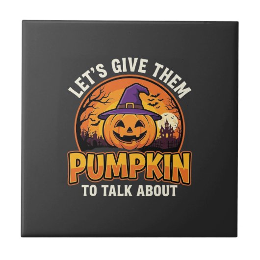 Grappige Pompoen Halloween Grappige Ontwerp_1 Tegeltje (Voorkant)