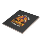Grappige Pompoen Halloween Grappige Ontwerp_1 Tegeltje (Zijkant)