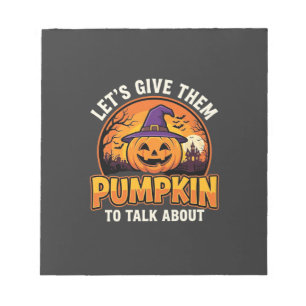 Grappige Pompoen Halloween Pun Ontwerp_1 Notitieblok