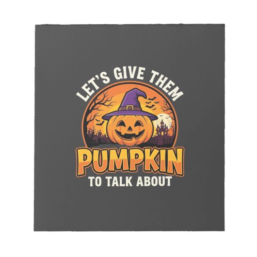 Grappige Pompoen Halloween Pun Ontwerp_1 Notitieblok (Voorkant)