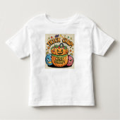 Grappige pompoen Halloween Vector Art Kinder Shirts (Voorkant)