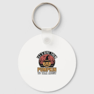 Grappige Pompoen Halloween Vintage Shirt Ontwerp_1 Sleutelhanger