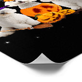Grappige Pompoen Heks Bichon Frise Hond Halloween Poster (Hoek)