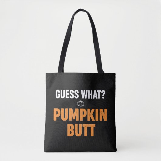 Grappige Pompoen Kont Halloween Ontwerp Tote Bag (Voorkant)