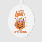 Grappige Pompoen Ornament – Sarcastische Halloween (voorkant)