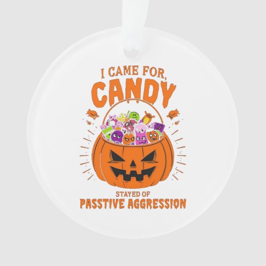 Grappige Pompoen Ornament – Sarcastische Halloween (voorkant)