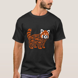Grappige Pompoen Rode Panda Snoep Halloween Mannen T-shirt