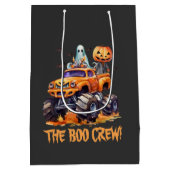 Grappige pompoen Schattige Monster Truck Modern Ha Medium Cadeauzakje (Achterkant)