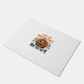Grappige Pompoen Skelet Halloween Taart Shirt_1 Deurmat (Schuin)