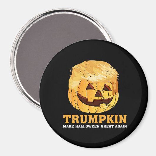 Grappige pompoen Trumpkin Halloween Magneet (Voorkant / Achterkant)