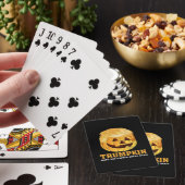 Grappige pompoen Trumpkin Halloween Pokerkaarten (Insitu)
