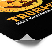 Grappige pompoen Trumpkin Halloween Poster (Hoek)