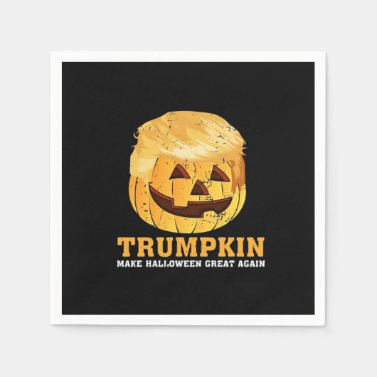 Grappige pompoen Trumpkin Halloween Servet (Voorkant)