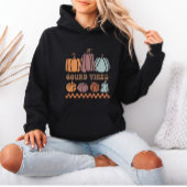 Grappige Pompoen Vibes Retro Herfst Pompoen Hoodie
