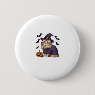 Grappige Pompoen Vleermuis Heks Kostuum Perzische Ronde Button 5,7 Cm
