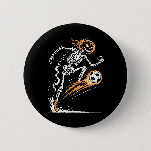 Grappige pompoen voetbal Halloween voetbal kostuum Ronde Button 5,7 Cm (Voorkant)