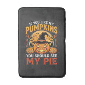Grappige Pompoenen Halloween Taart Ontwerp_1 Badmat (Voorkant Verticaal)