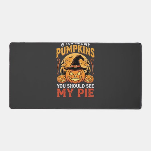 Grappige Pompoenen Halloween Taart Ontwerp_1 Bureaumat (Voorkant)