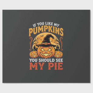 Grappige Pompoenen Halloween Taart Ontwerp_1 Cadeaupapier