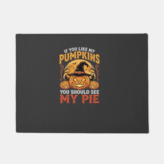 Grappige Pompoenen Halloween Taart Ontwerp_1 Deurmat (Voorkant)