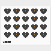 Grappige Pompoenen Halloween Taart Ontwerp_1 Hart Sticker (Vel)