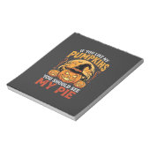 Grappige Pompoenen Halloween Taart Ontwerp_1 Notitieblok (Linkerzijde)