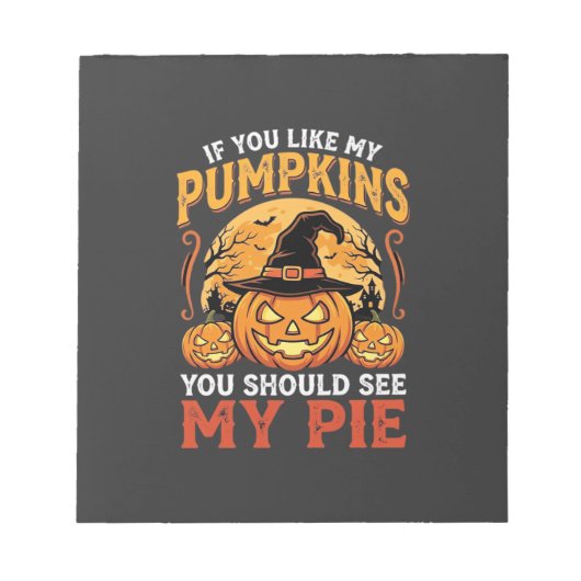 Grappige Pompoenen Halloween Taart Ontwerp_1 Notitieblok (Voorkant)