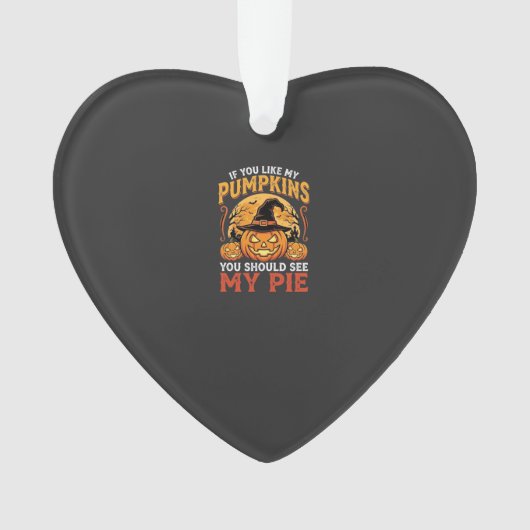 Grappige Pompoenen Halloween Taart Ontwerp_1 Ornament (voorkant)