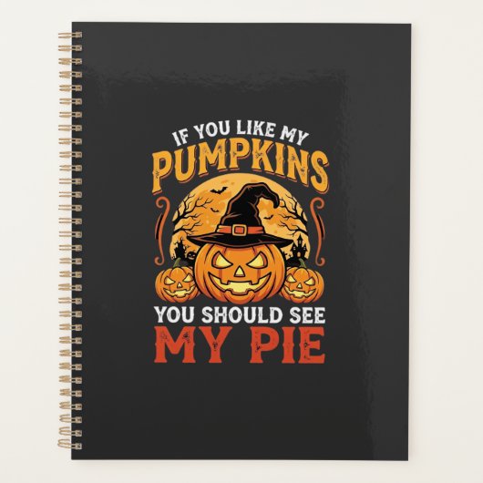 Grappige Pompoenen Halloween Taart Ontwerp_1 Planner (Voorkant)