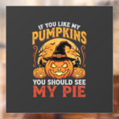 Grappige Pompoenen Halloween Taart Ontwerp_1 Raamsticker (Vel 2)