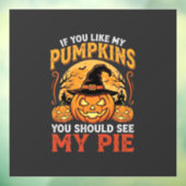 Grappige Pompoenen Halloween Taart Ontwerp_1 Raamsticker (Vel 3)
