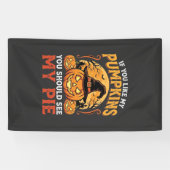 Grappige Pompoenen Halloween Taart Ontwerp_1 Spandoek (Horizontaal)