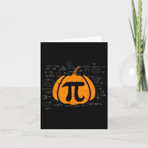 Grappige pompoentaart Wiskunde docent Halloween Th Kaart