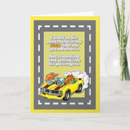 Grappige Pontiac Firebird Autograaf Kaart (Voorkant)