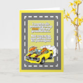 Grappige Pontiac Firebird Autograaf Kaart (Gele Bloem)