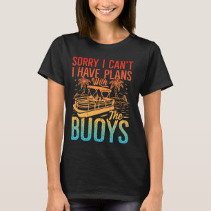 Grappige Ponton Boat Art voor varen Mannen Ponton T-shirt