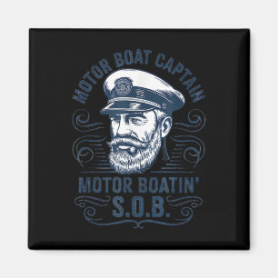 Grappige Pontonboot Kapitein Papa Motorboot Kapite Magneet