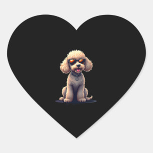 Grappige Poodle Dierenliefhebber Honden Grappig Cu Hart Sticker