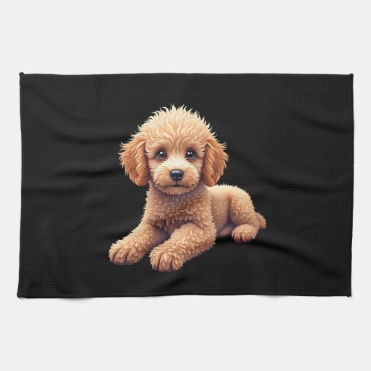 Grappige Poodle Dierenliefhebber Honden Grappig Cu Theedoek (Horizontaal)