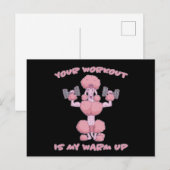 Grappige Poodle Fitness Training Workout Briefkaart (Voorkant / Achterkant)