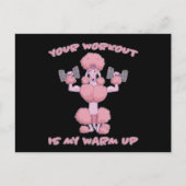 Grappige Poodle Fitness Trainingsworkout Briefkaart (Voorkant)