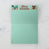 Grappige Poodle Kerstvakantie Kaart (Binnen)