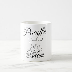 Grappige Poodle Moeder lijnkunst Mok