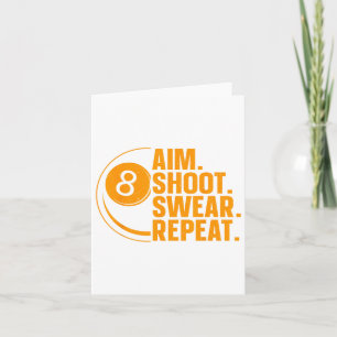 Grappige Pool Art voor mannen Vrouwen Biljart Love Kaart
