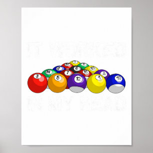 Grappige Pool Art voor mannen Vrouwen Biljart Love Poster