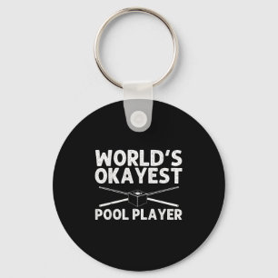 Grappige Pool Art voor mannen Vrouwen Biljart Love Sleutelhanger