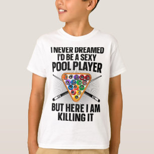 Grappige Pool Art voor mannen Vrouwen Biljart Love T-shirt