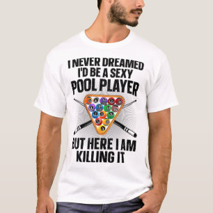 Grappige Pool Art voor mannen Vrouwen Biljart Love T-shirt