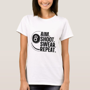 Grappige Pool Art voor mannen Vrouwen Biljart Love T-shirt